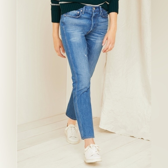 NOEND Denim Eve Slim Straight Jeans Medium Indigo Wash - Picture 2 of 11